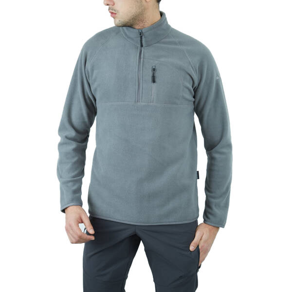 Alpinist Gamma Yarım Fermuarlı Erkek Polar 600508-GR - 1