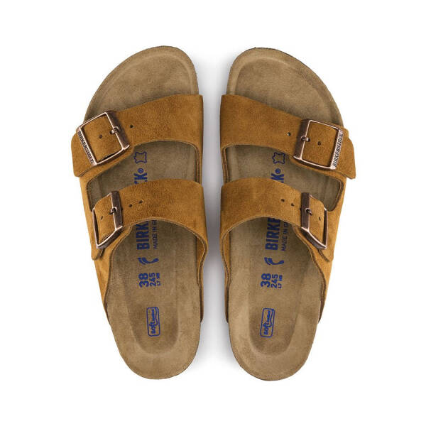 Birkenstock Arizona SFB VL Süet Çift Bantlı Kadın Terlik 1009527 - 2