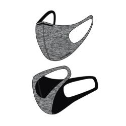 Black Spade Sentetik Örme Kumaş Yıkanabilir Unisex Maske 90021 - 1