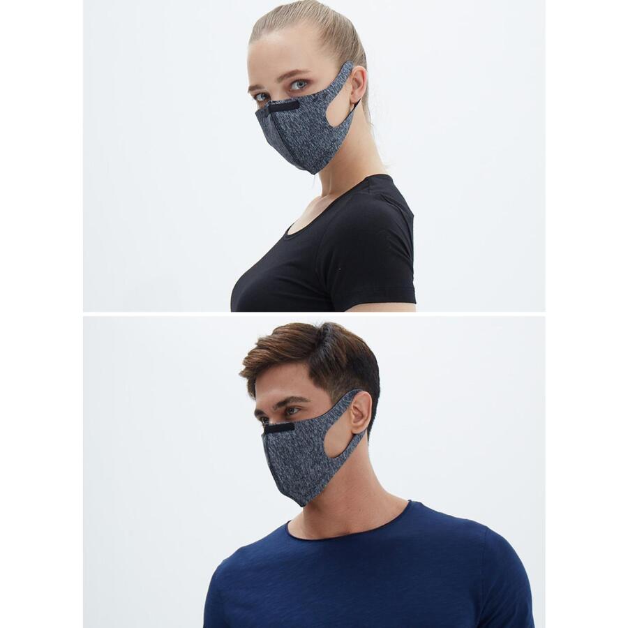 Black Spade Sentetik Örme Kumaş Yıkanabilir Unisex Maske 90021 - 2