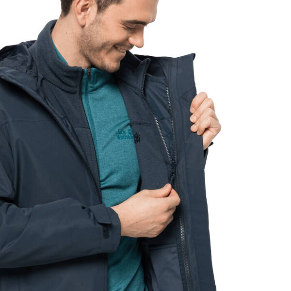 Jack Wolfskin Taubenberg 3in1 Erkek Outdoor Mont 1115311-1010 - 8
