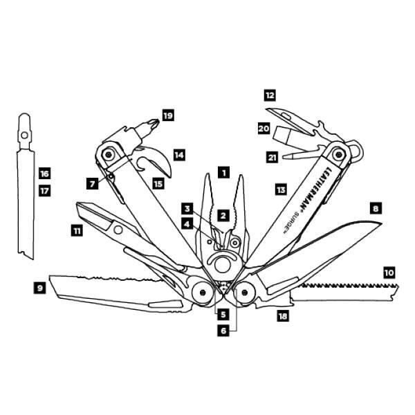 Leatherman Surge 830165 Tool Çok Amaçlı Çakı - 6