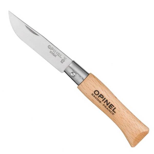 Opinel No 4 Inox Kayın Saplı Paslanmaz Çelik Çakı OP-121040 - 1