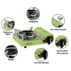 Orcamp Ck-506/Tekli Portatif Ocak Mini Yeşil FM.02.00.0027 - 2