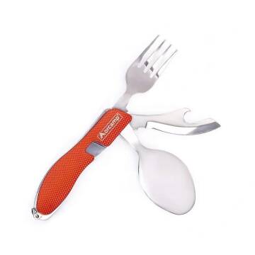 Orcamp Kamp Çatal Kaşık Bıçak Seti Kırmızı OUT-1350 - ORCAMP