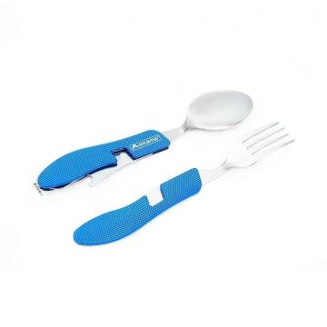 Orcamp Kamp Çatal Kaşık Bıçak Seti Mavi OUT-1350 - 2
