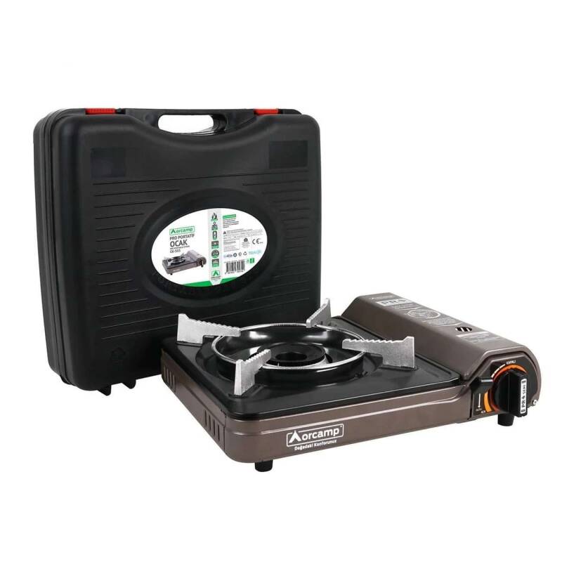 Orcamp Tekli Portatif Ocak Gaz Stop Emniyetli Gri CK-505 - 1