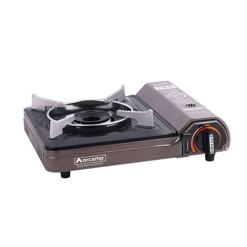 Orcamp Tekli Portatif Ocak Gaz Stop Emniyetli Gri CK-505 - 2