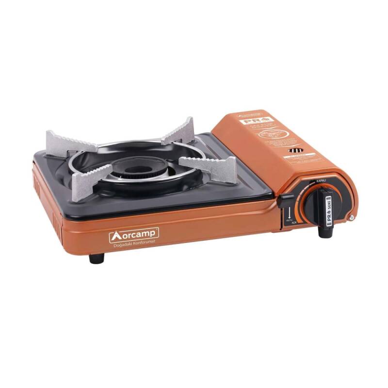 Orcamp Tekli Portatif Ocak Gaz Stop Emniyetli Turuncu CK-505 - 1