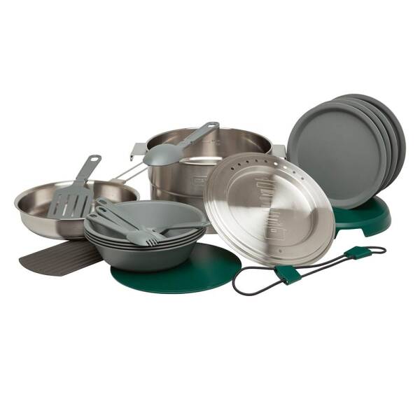 Stanley Adventure Çelik Kamp Pişirme Seti (21 Parça Set) 3,5 LT 10-02479-025 - 1