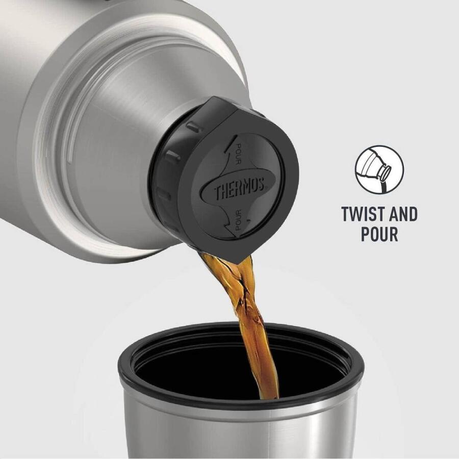 Thermos SK2010 Stainless King Large Matte Stainless Steel 1.2 lt. 163963-AK - 5