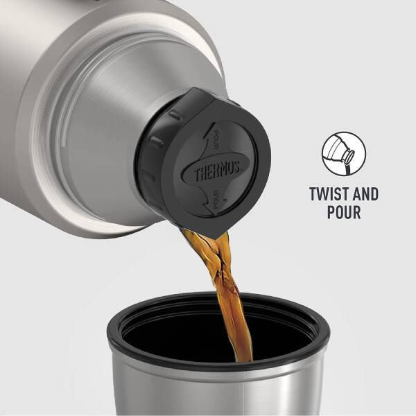 Thermos SK2010 Stainless King Large Matte Stainless Steel 1.2 lt. 163963-AK - 5