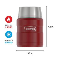 Thermos SK3000 Stainless King Yemek Termosu 0,47L Matte Rustic Red 075126 - 2