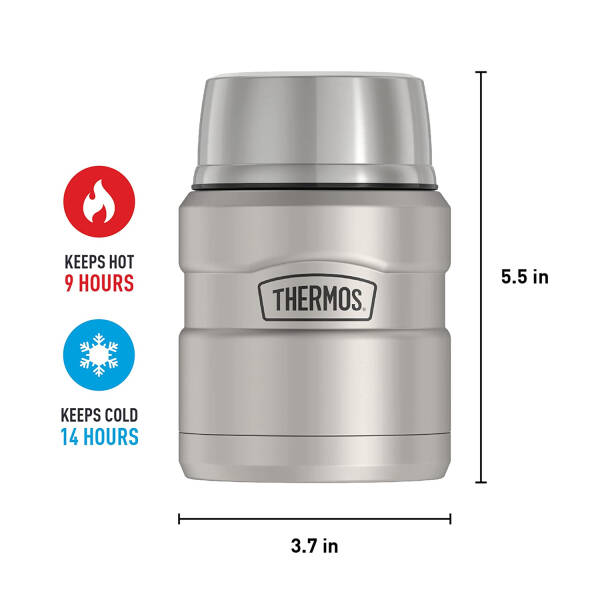 Thermos SK3000 Stainless King Yemek Termosu 0,47L Matte Stainless Steel 101311 - 2