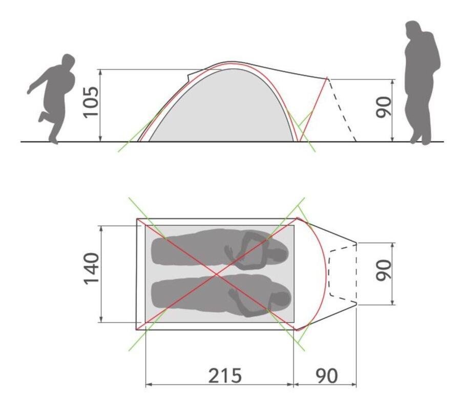 Vaude Campo Compact XT 2P 2 Kişilik 3 Mevsim Çadır 14221 - 2