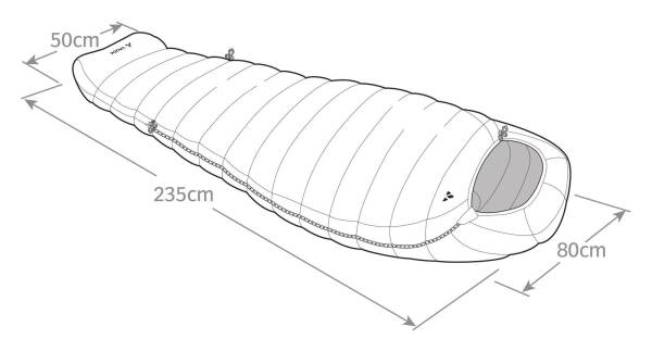 Vaude Rotstein 700 DWN -32 Kaz Tüyü Uyku Tulumu 15936 - 2
