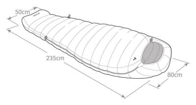 Vaude Rotstein 700 DWN -32 Kaz Tüyü Uyku Tulumu 15936 - 2