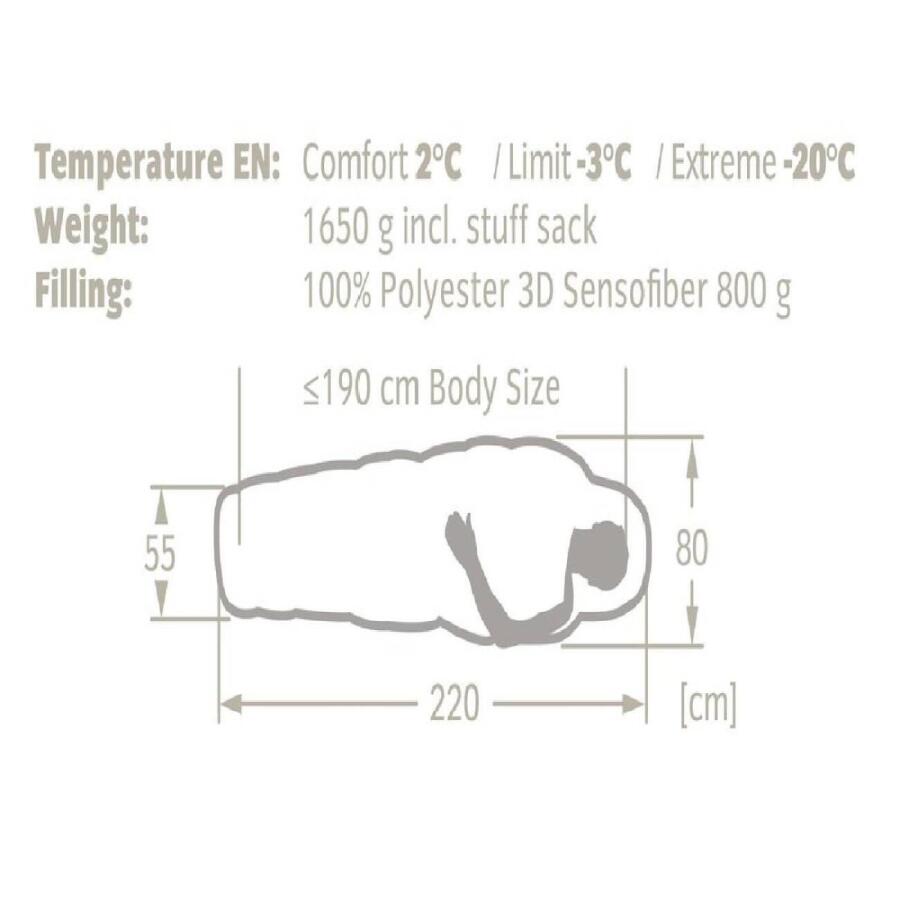 Vaude Sioux 800 Syn -20C Uyku Tulumu 12126 - 3