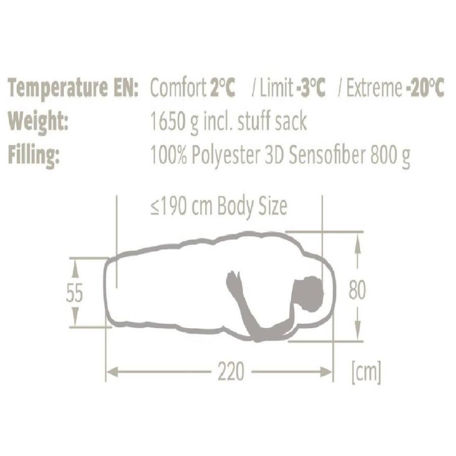 Vaude Sioux 800 Syn -20C Uyku Tulumu 12126 - 3