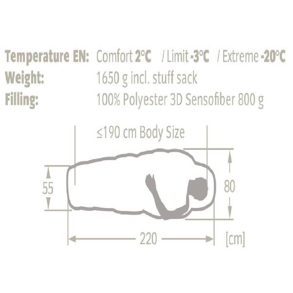Vaude Sioux 800 Syn -20C Uyku Tulumu 12126 - 3