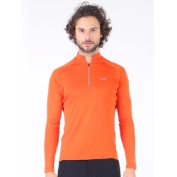 Woolona Astro Uzun Kollu Yarım Fermuar Yün Erkek Sweatshirt - ORG - 1