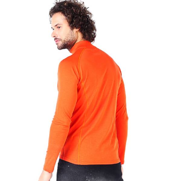 Woolona Astro Uzun Kollu Yarım Fermuar Yün Erkek Sweatshirt - ORG - 3