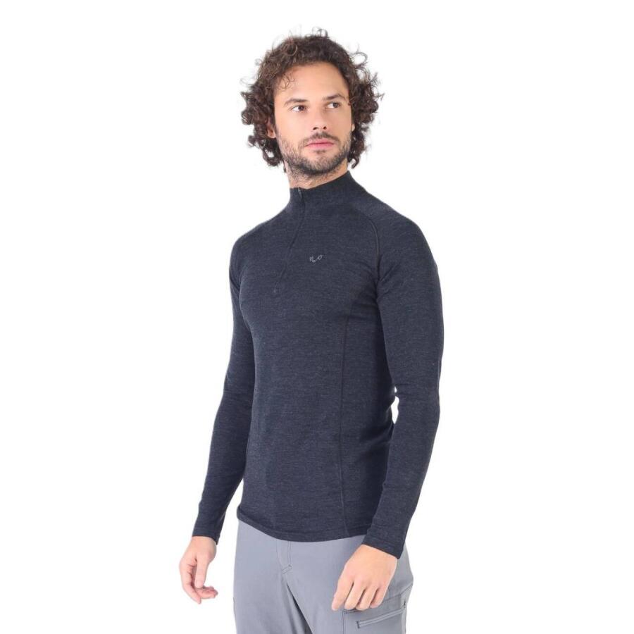 Woolona Astro Uzun Kollu Yarım Fermuarlı Yün Termal İçlik - 1