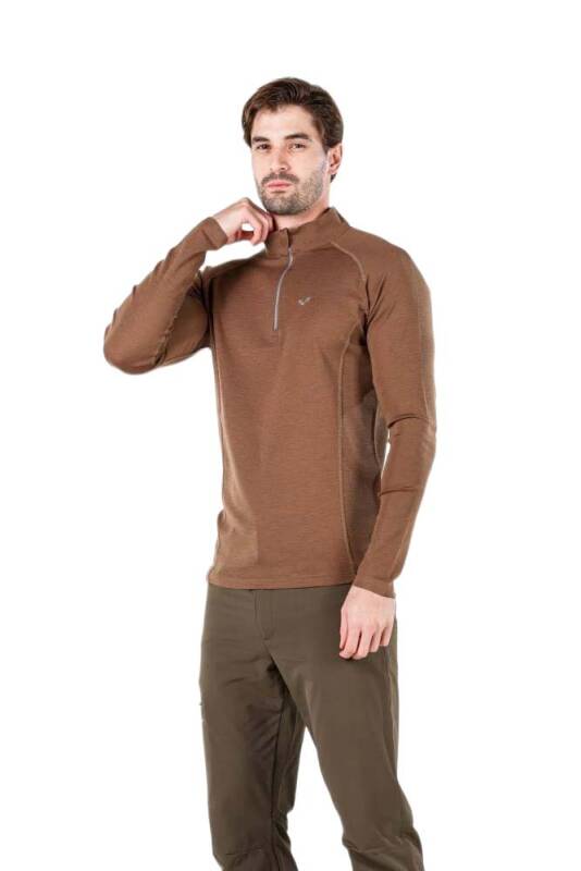 Woolona Astro Uzun Kollu Yarım Fermuarlı Yün Termal İçlik - 1