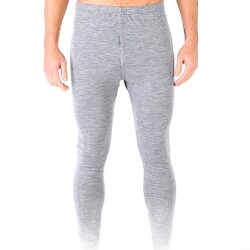 Woolona Atlas Long Bottom Yün Erkek Spor Tayt - GRY - 1