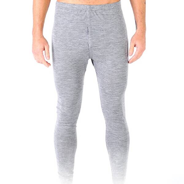 Woolona Atlas Long Bottom Yün Erkek Spor Tayt - GRY - 1