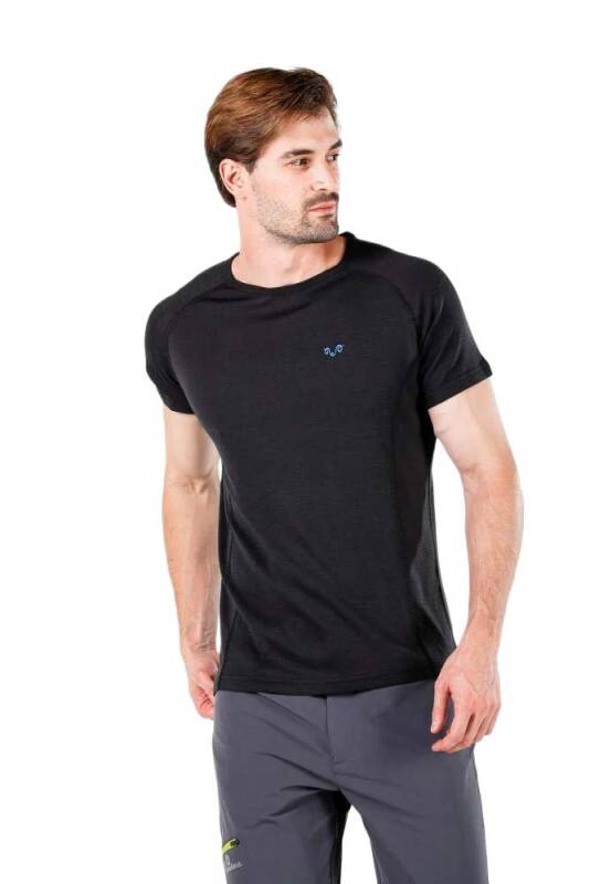 Woolona Berg %100 Merinos Yünü Erkek Kısa Kollu Termal İçlik - 1