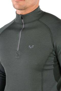 Woolona Halldor Yarım Fermuar Yün Erkek Sweatshirt - 5