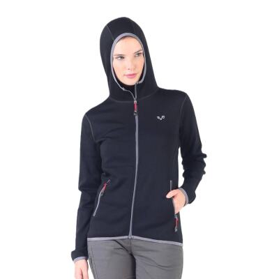 Woolona Marin Fermuarlı Kapüşonlu Kadın Sweatshirt - 4
