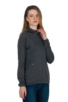 Woolona Marin Fermuarlı Kapüşonlu Kadın Sweatshirt - 3