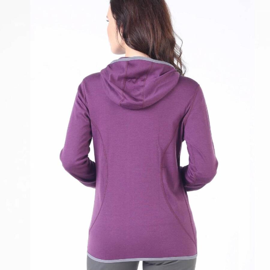 Woolona Marin Fermuarlı Kapüşonlu Kadın Sweatshirt - PRP - 4