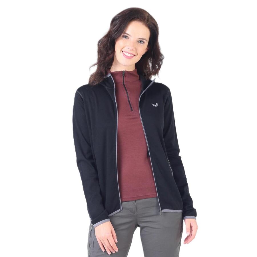 Woolona Marin Fermuarlı Kapüşonlu Kadın Sweatshirt - 4