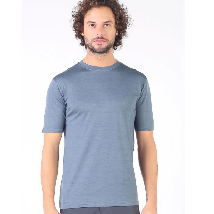 Woolona Notus Bisiklet Yaka Yünlü Regular Termal Erkek TShirt - GRY - 1