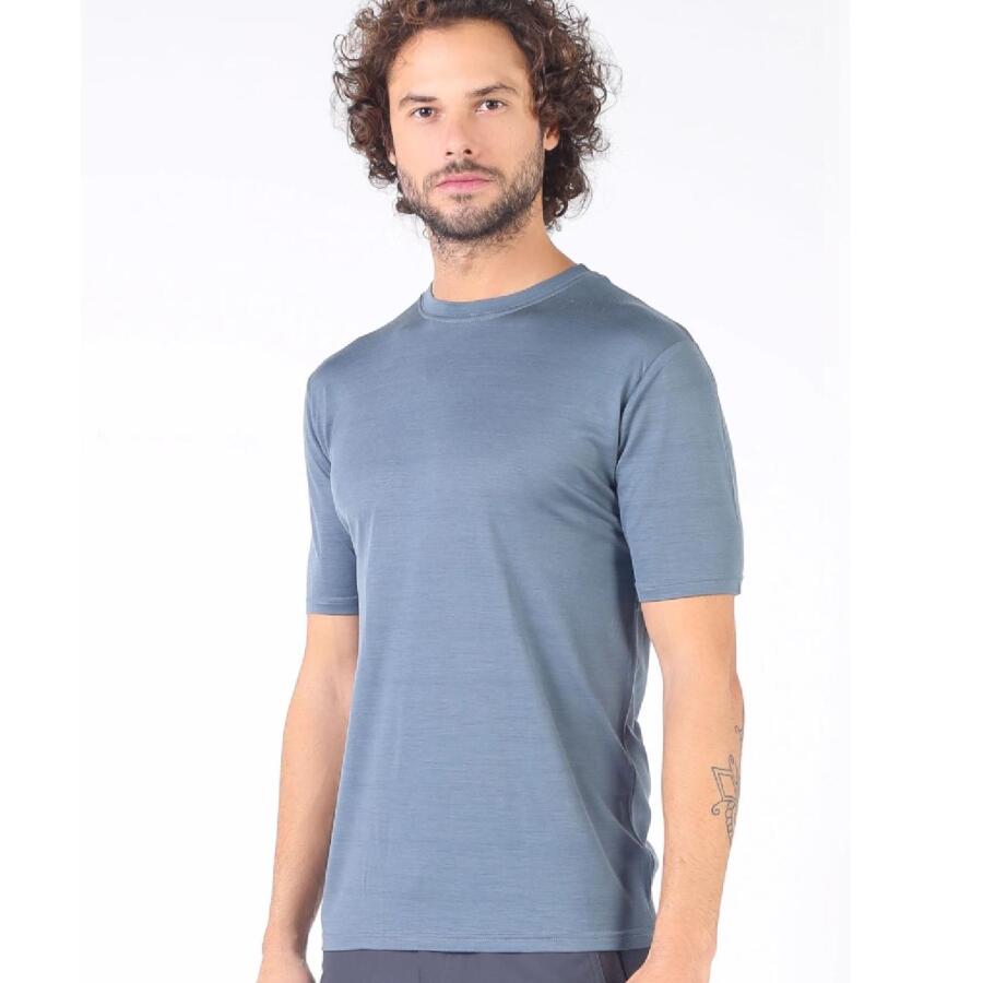 Woolona Notus Bisiklet Yaka Yünlü Regular Termal Erkek TShirt - GRY - 2