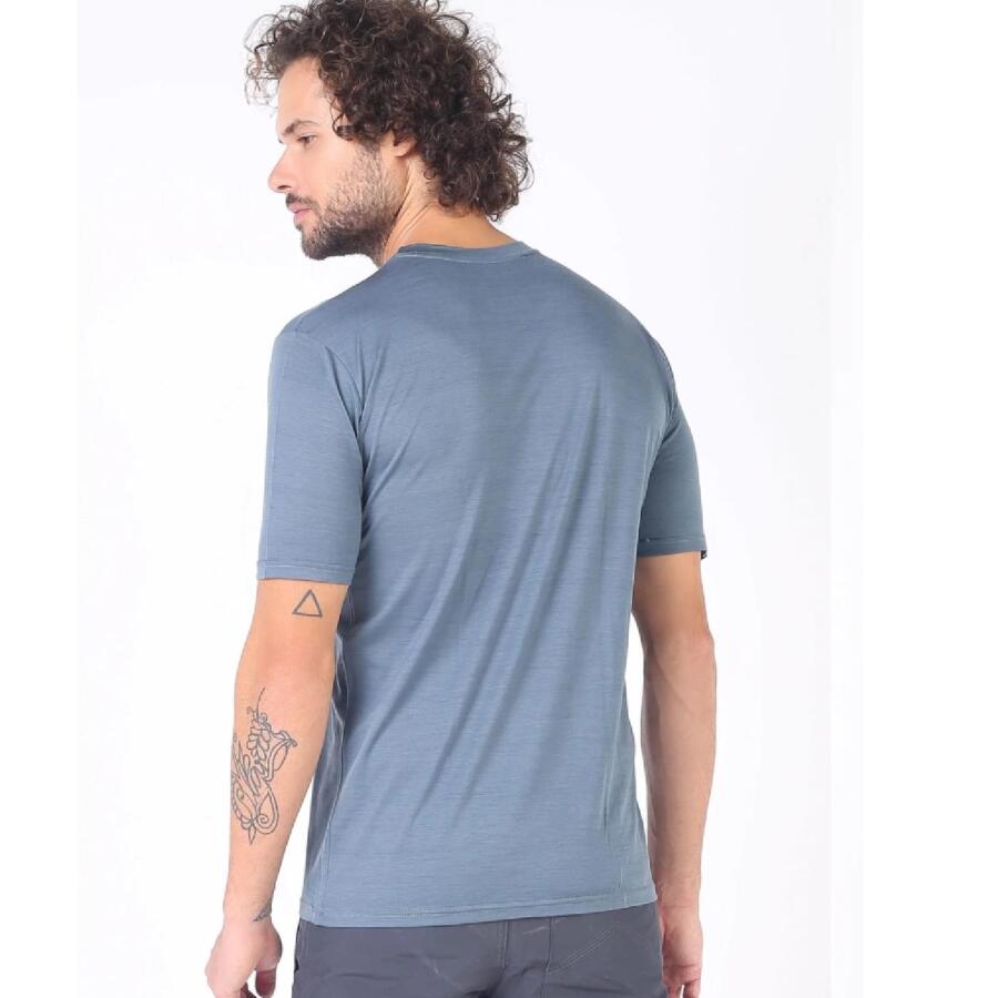 Woolona Notus Bisiklet Yaka Yünlü Regular Termal Erkek TShirt - GRY - 3