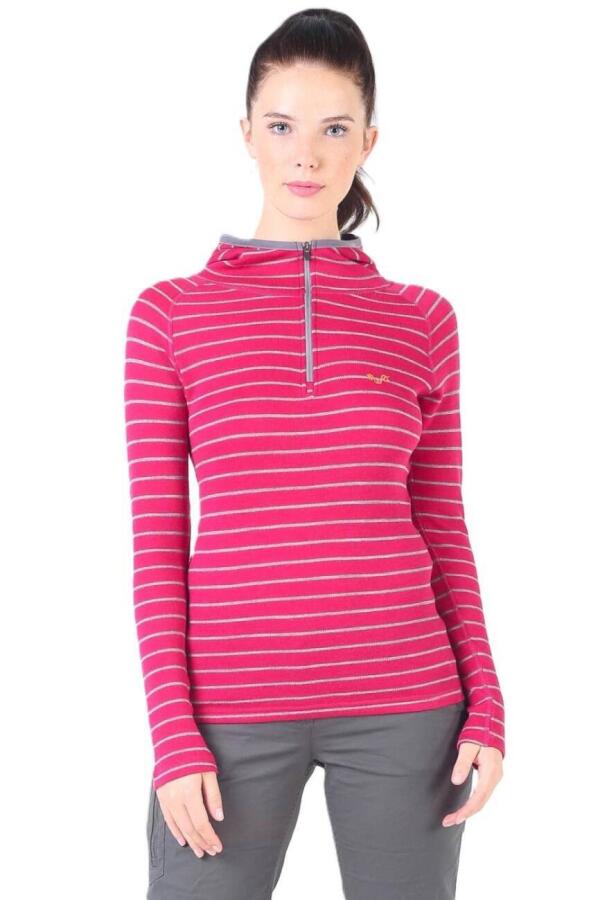 Woolona Skadi Hoodie Yarım Fermuarlı Yün Kadın Termal İçlik - 1