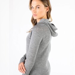 Woolona Sonatra Hoodie Yünlü Kapüşonlu Kadın Sweatshirt - GRY - 4