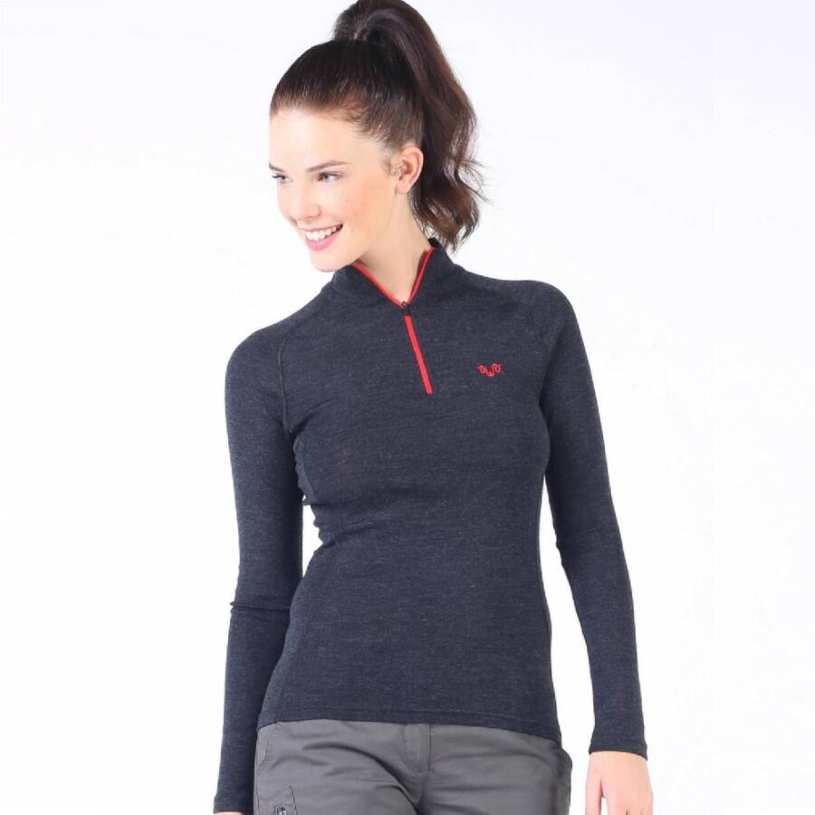 Woolona Vega Uzun Kollu Yarım Fermuar Kadın Sweatshirt - 1